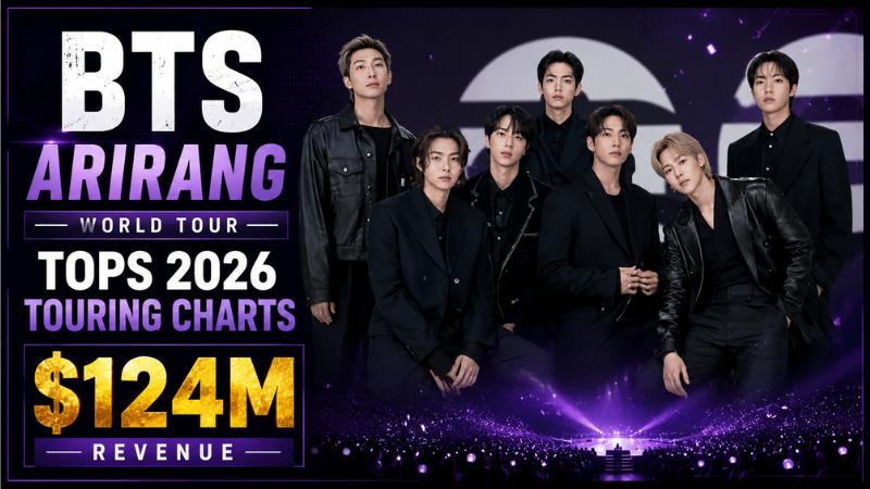 BTS ARIRANG World Tour Tops 2026 Touring Charts With $124M Revenue