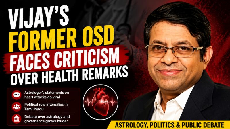 Vijay’s Former OSD Faces Criticism Over Health Remarks