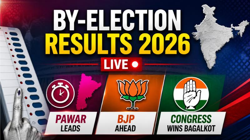 By-Election Results 2026 Live: Sunetra Pawar Leads, BJP Ahead; Congress Wins Bagalkot