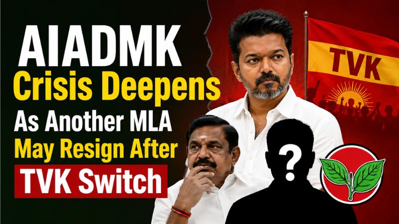 AIADMK Crisis Deepens As Another MLA May Resign After TVK Switch