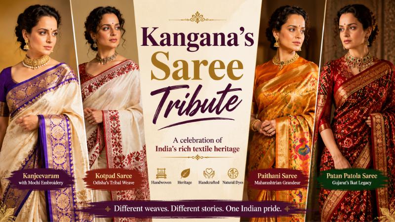 Kangana Ranaut Celebrates Indian Textiles In Sarees