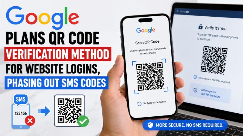 Google Plans QR Code Verification Method for Website Logins, Phasing Out SMS Codes