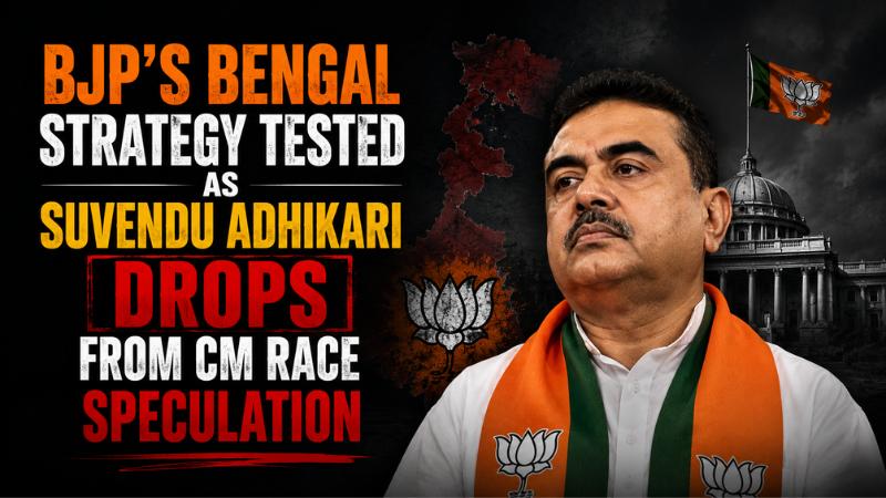 BJP’s Bengal Strategy Tested as Suvendu Adhikari Drops From CM Race Speculation