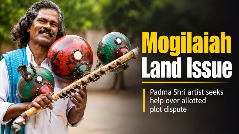 Padma Shri Artist Darshanam Mogilaiah Seeks Help Over Land Issue