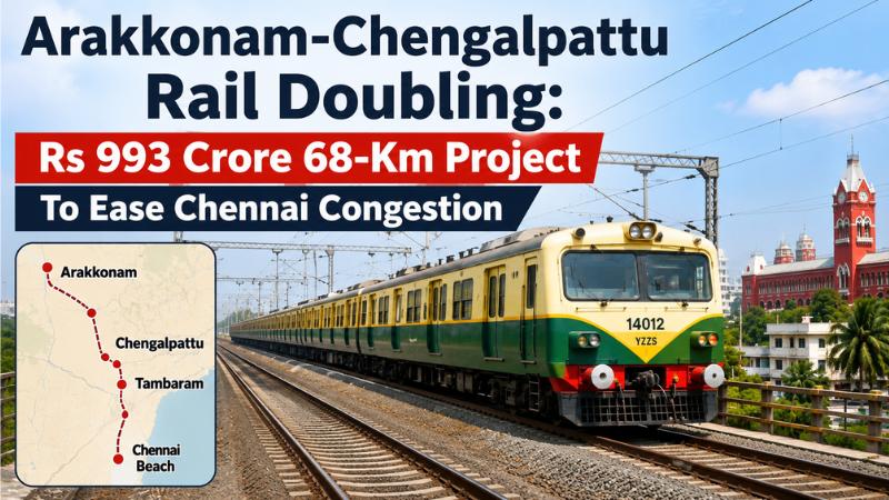 Arakkonam-Chengalpattu Rail Doubling: Rs 993 Crore 68-Km Project To Ease Chennai Congestion