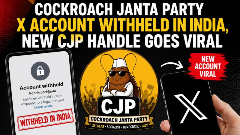 Cockroach Janta Party X Account Withheld In India, New CJP Handle Goes Viral