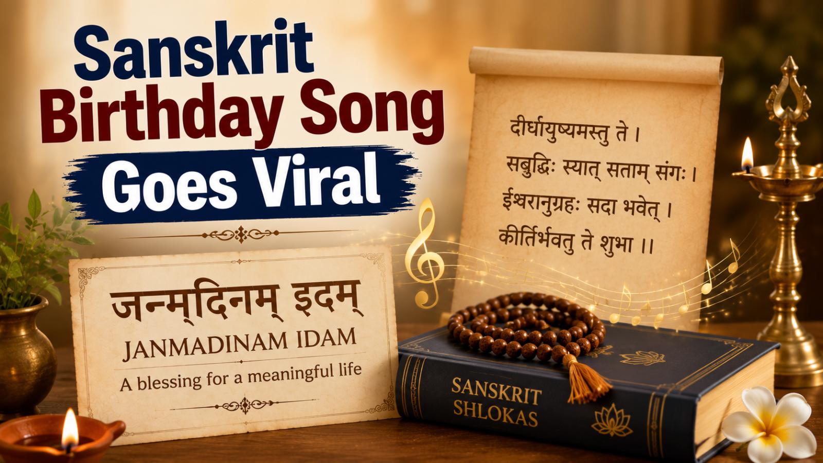 Janmadinam Idam Sanskrit Birthday Song Goes Viral On X