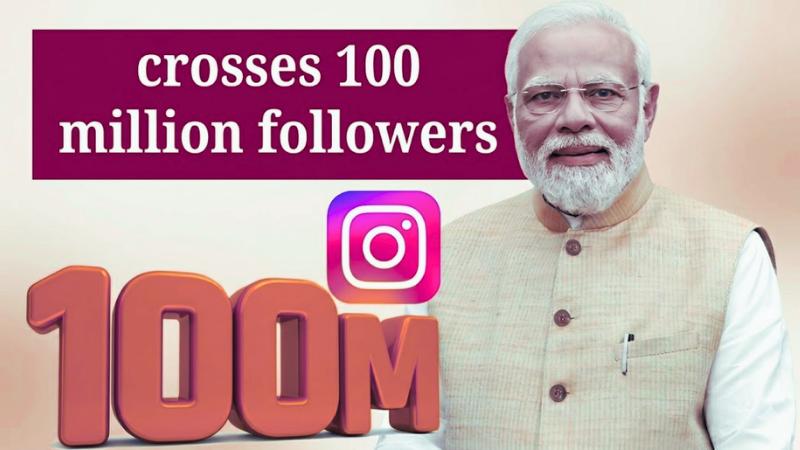 PM Modi’s Instagram Following Surpasses 100 Million, Making Him the First World Leader to Achieve the Milestone