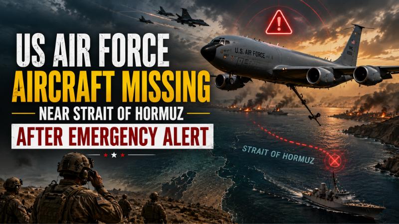 US Air Force Aircraft Missing Near Strait of Hormuz After Emergency Alert