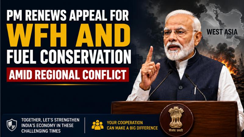 PM Renews Appeal for WFH and Fuel Conservation Amid Regional Conflict