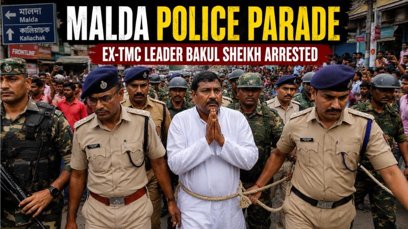 Ex-TMC Leader Bakul Sheikh Paraded In Malda After Arrest