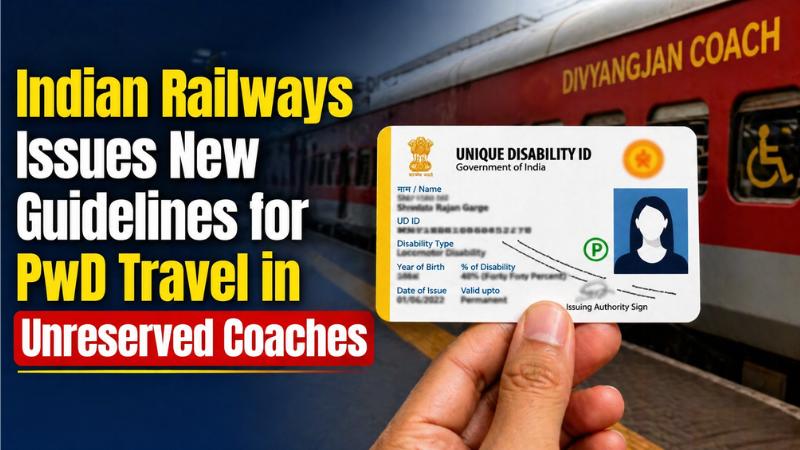 Indian Railways Issues New Guidelines for PwD Travel in Unreserved Coaches
