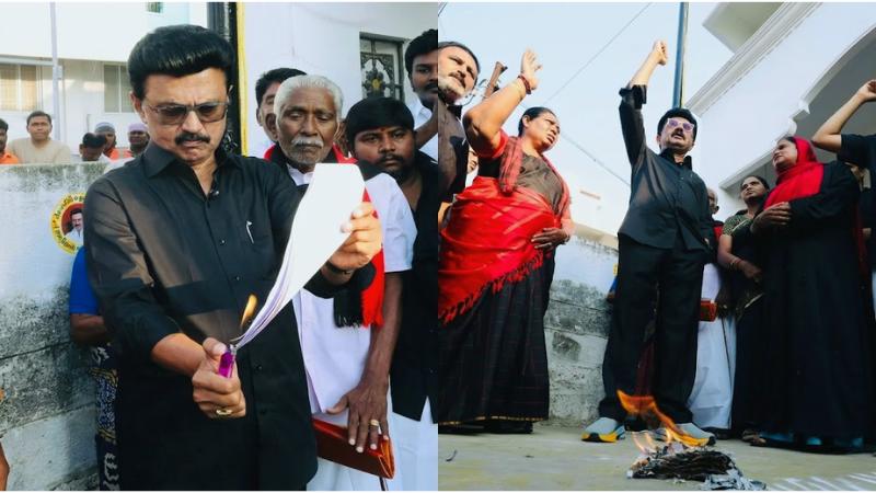 Delimitation Bill Row: Stalin Leads Black Flag Protest, Intensifies Opposition