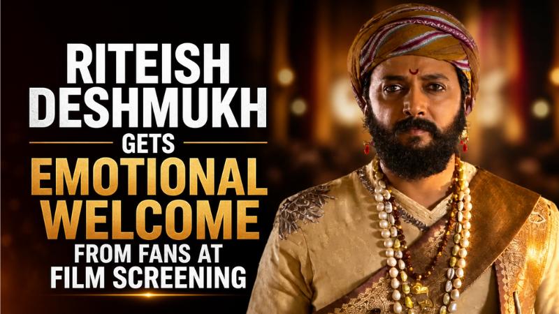 Riteish Deshmukh Gets Emotional Welcome from Fans at Film Screening