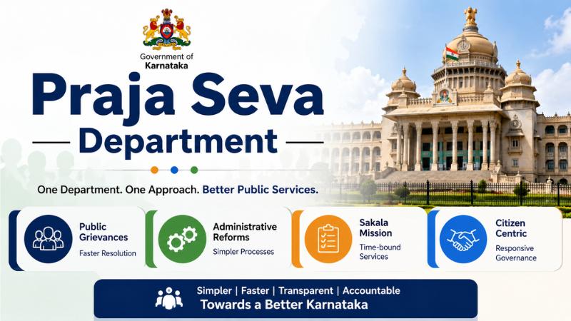 Karnataka Creates Praja Seva Department To Improve Citizen Services
