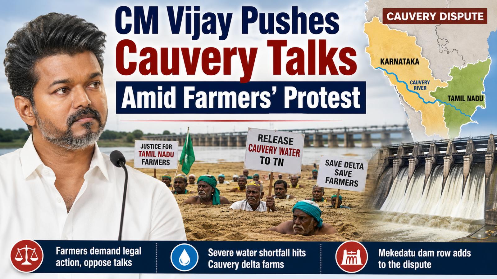 Tamil Nadu Karnataka Cauvery Talks Face Farmers’ Protest
