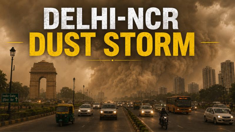 Delhi-NCR Dust Storm: IMD Red Alert Issued, Light Rain Expected