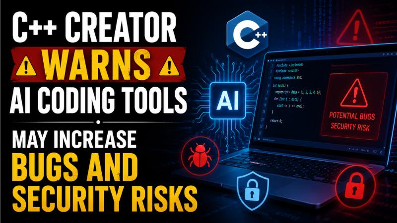 C++ Creator Warns AI Coding Tools May Increase Bugs And Security Risks