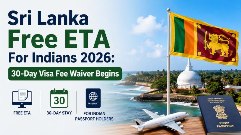 Sri Lanka Free ETA For Indians 2026: 30-Day Visa Fee Waiver Begins