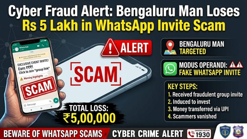 Cyber Fraud Alert  Bengaluru Man Loses Rs 5 Lakh in WhatsApp Invite Scam