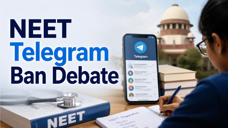 Telegram Ban Before NEET Re-Test Sparks Debate