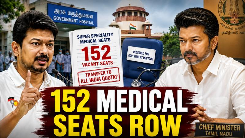Udhayanidhi Warns CM Vijay Over 152 Tamil Nadu Medical Seats