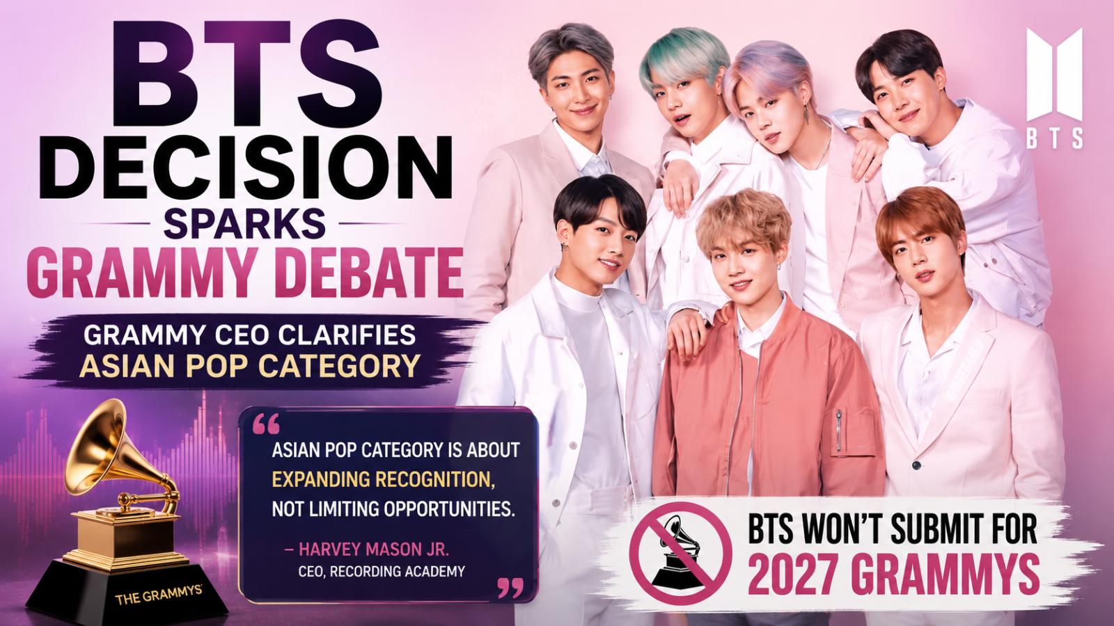 Grammy CEO Clarifies Asian Pop Category After BTS Decision