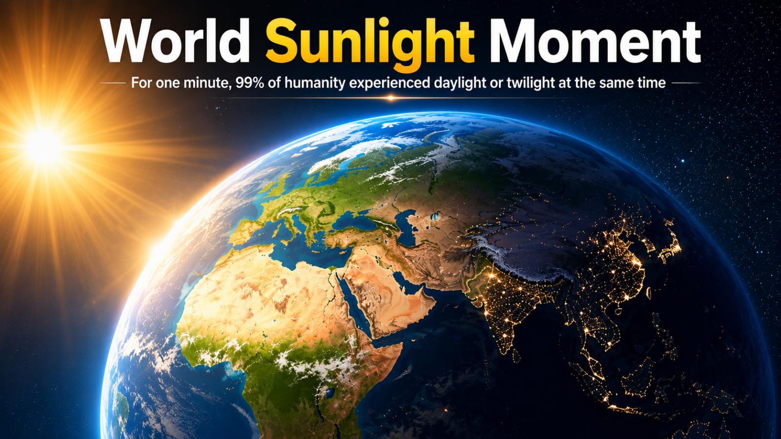 99% of humans saw sunlight together