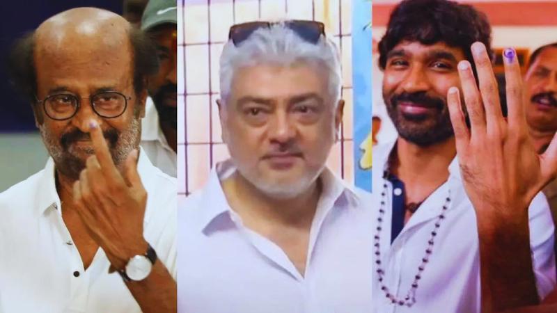 Kollywood Stars Cast Votes: Ajith, Vijay, Rajinikanth, Kamal Haasan Lead Turnout