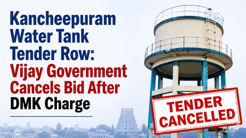 Kancheepuram Water Tank Tender Row: Vijay Government Cancels Bid After DMK Charge