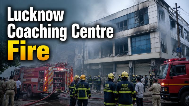 Lucknow Aliganj Fire: Coaching Centre Blaze Sparks Major Rescue Operation