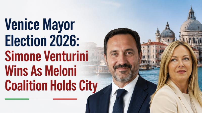 Venice Mayor Election 2026 Simone Venturini Wins As Meloni Coalition Holds City