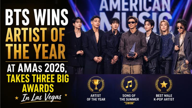 BTS Wins Artist Of The Year At AMAs 2026, Takes Three Big Awards In Las Vegas