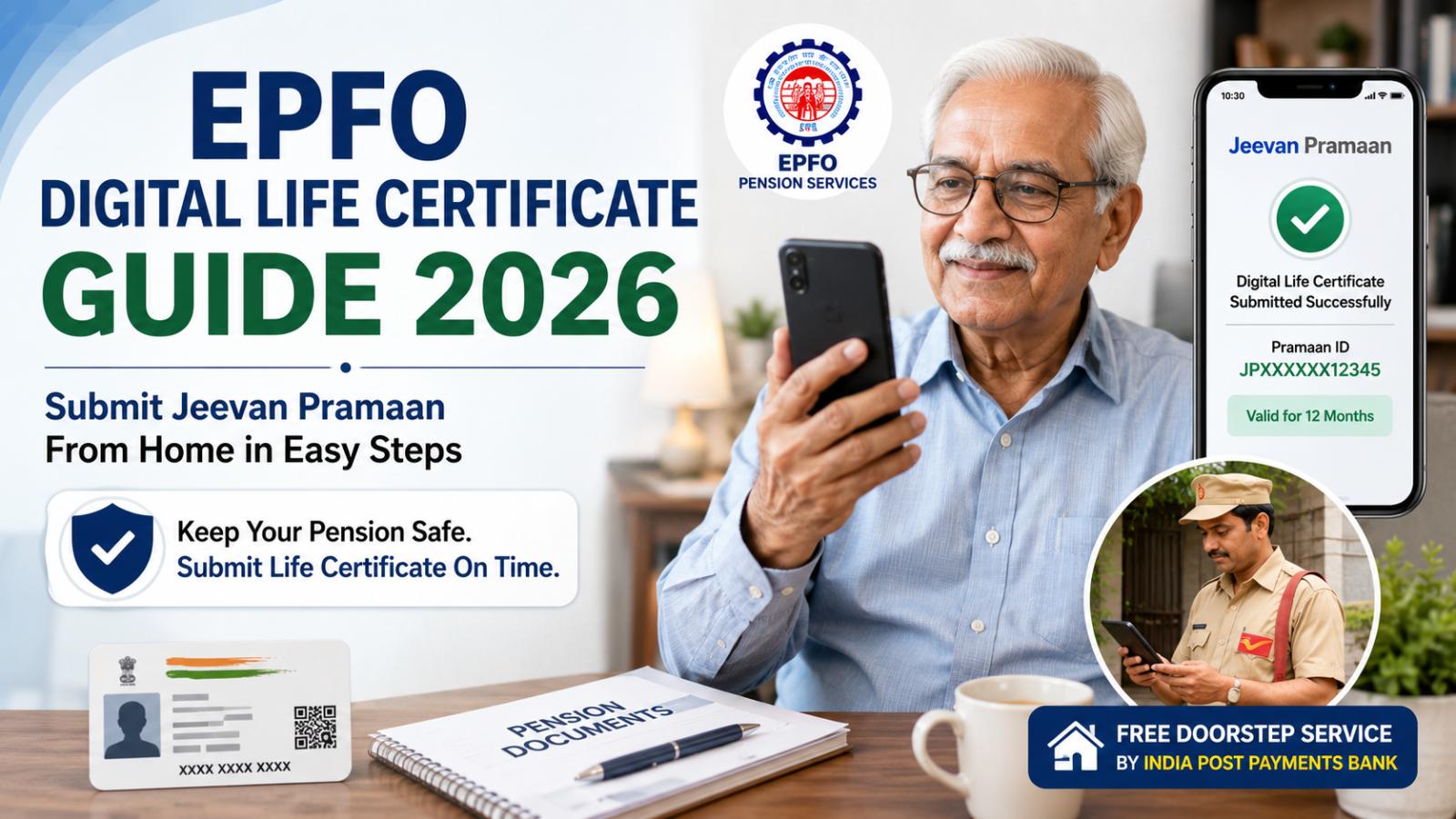 EPFO Pension Stopped? Submit Life Certificate From Home