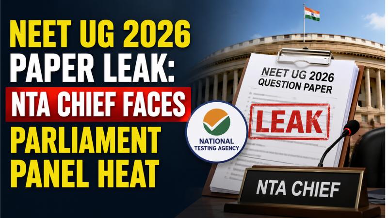 NEET UG 2026 Paper Leak  NTA Chief Faces Parliament Panel Heat