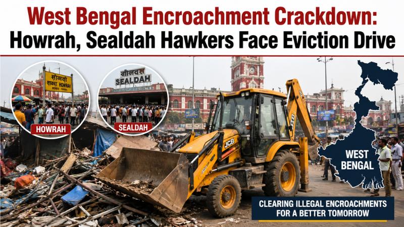 West Bengal Encroachment Crackdown Howrah, Sealdah Hawkers Face Eviction Drive