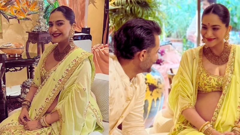 Sonam Kapoor’s Chic Look at Godh Bharai Ceremony