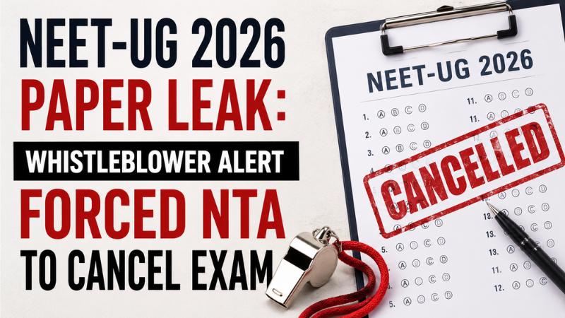 NEET-UG 2026 Paper Leak Whistleblower Alert Forced NTA To Cancel Exam