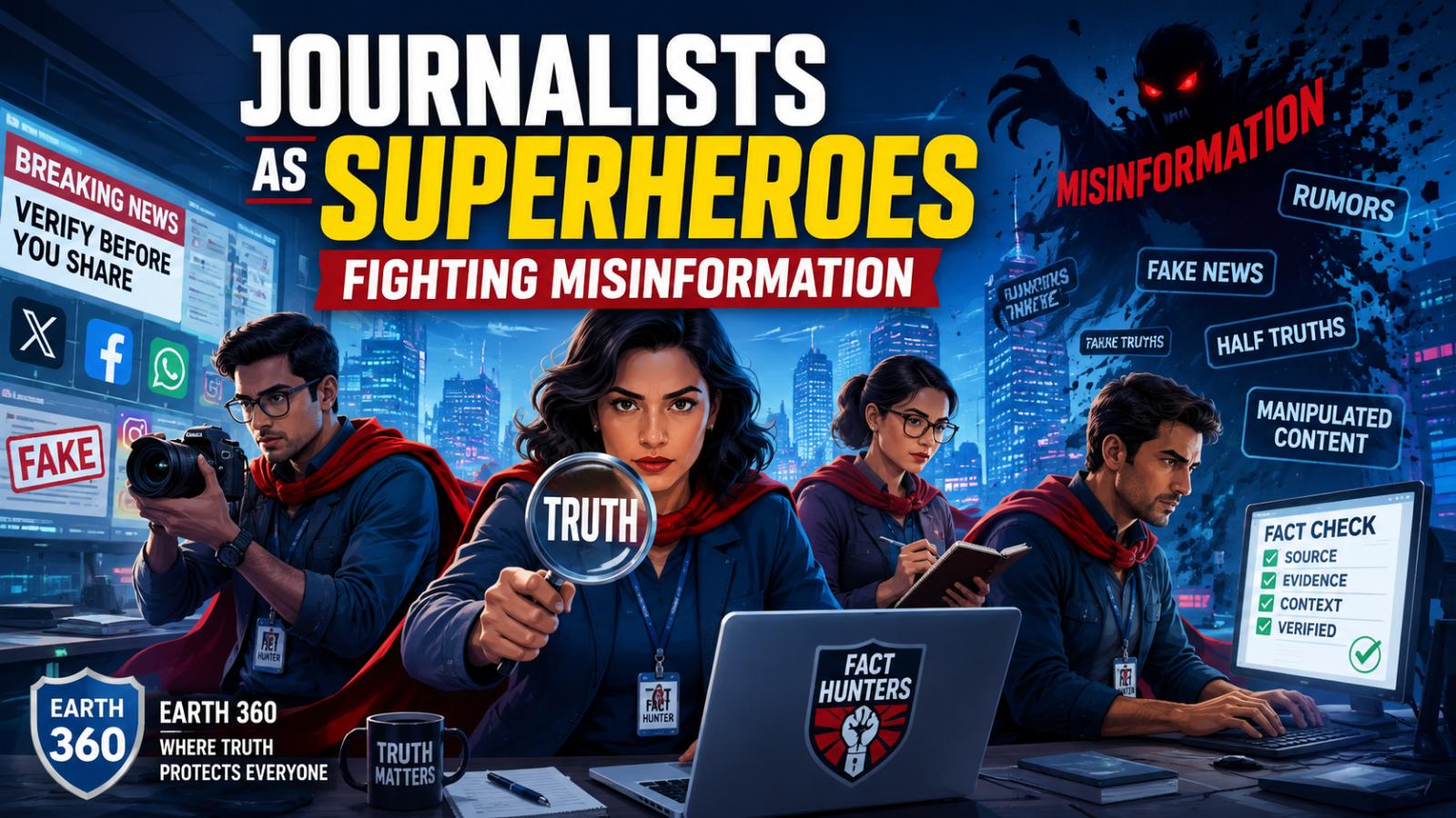 Journalists as Superheroes Fighting Misinformation