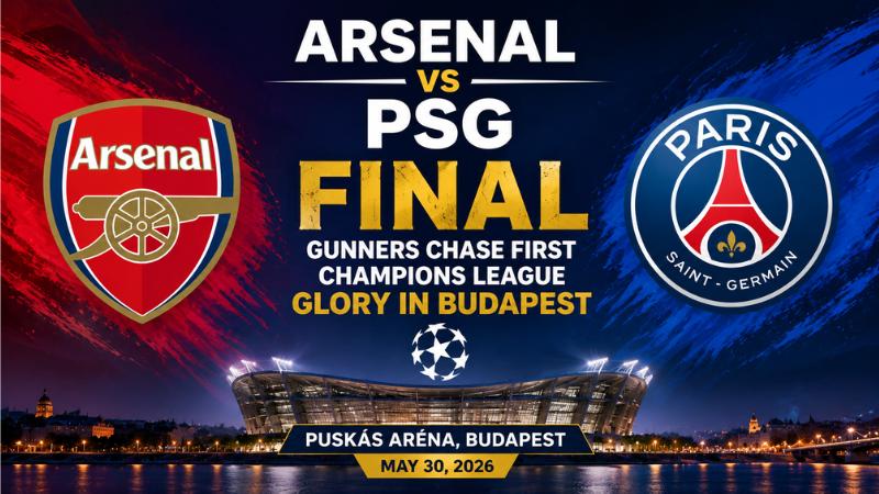 Arsenal vs PSG Final: Gunners Chase First Champions League Glory In Budapest