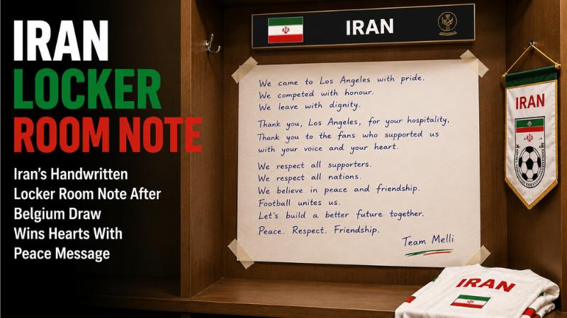 Iran Locker Room Note After Belgium Draw Goes Viral With Peace Message