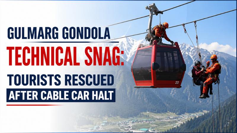 Gulmarg Gondola Technical Snag: Tourists Rescued After Cable Car Halt
