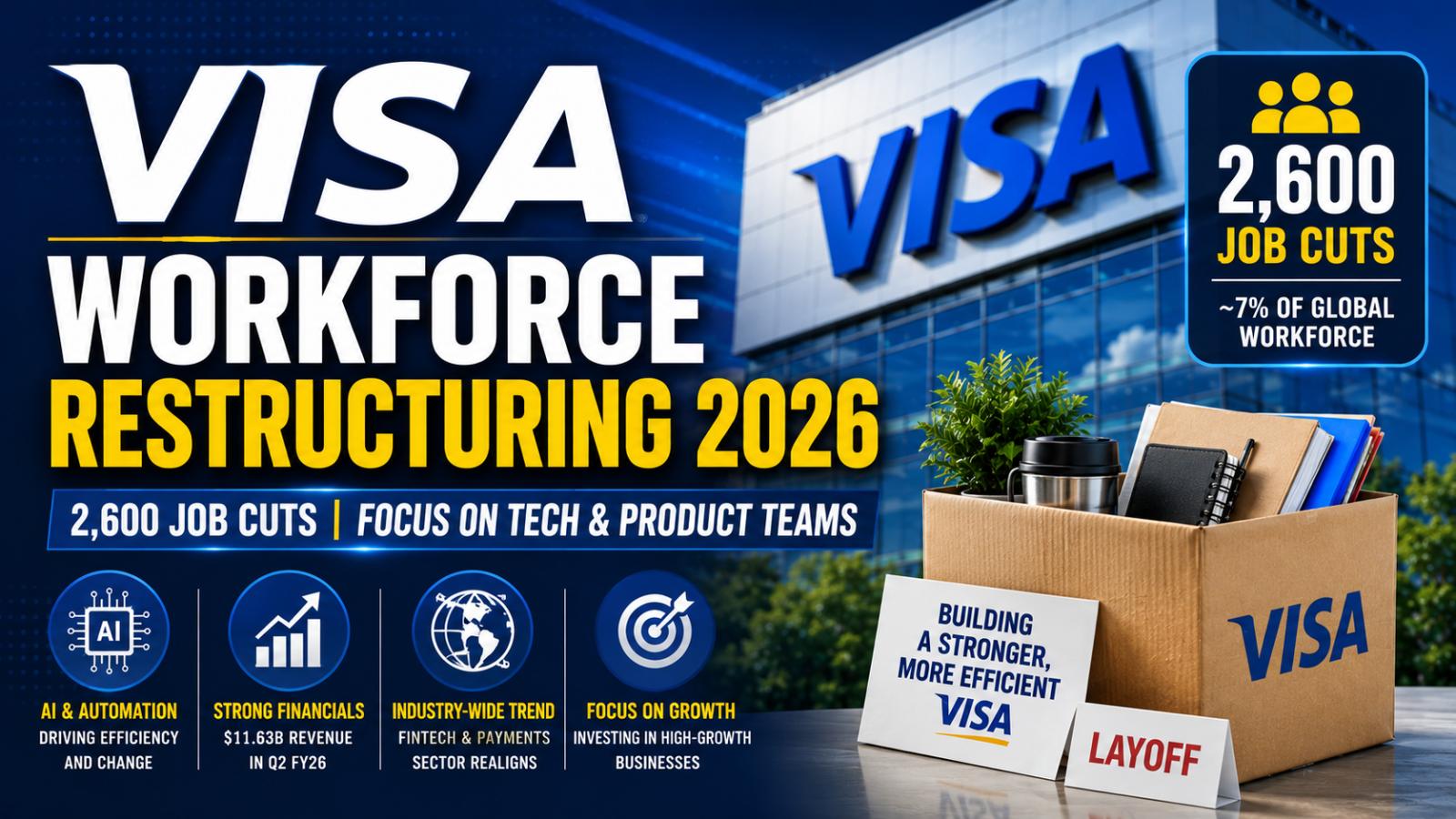 Visa 2,600 Job Cuts in 2026 Target Technology Teams