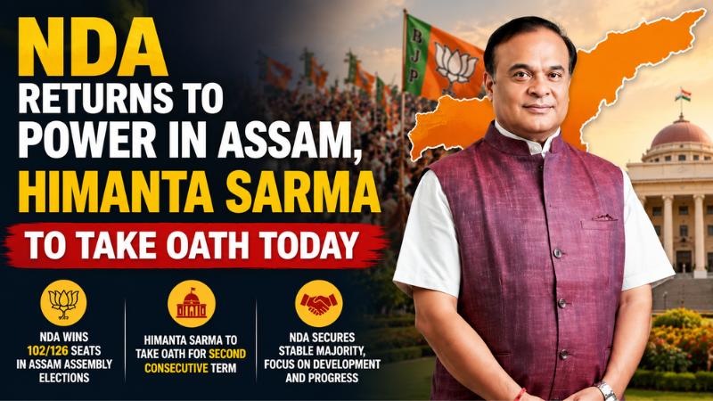 NDA Returns To Power In Assam, Himanta Sarma To Take Oath Today