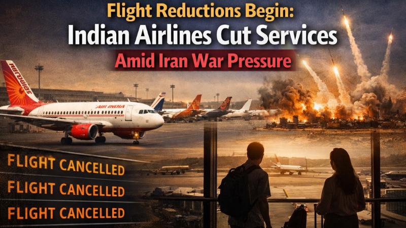 Flight Reductions Begin  Indian Airlines Cut Services Amid Iran War Pressure