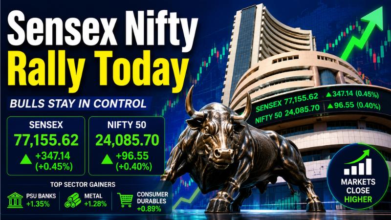 Sensex Gains 347 Points, Nifty Ends At 24,086 As Bulls Stay In Control