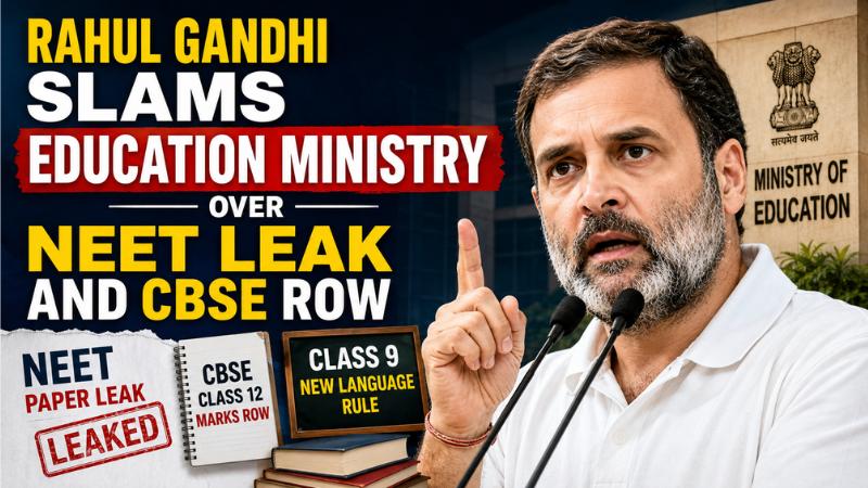 Rahul Gandhi Slams Education Ministry Over NEET Leak And CBSE Row