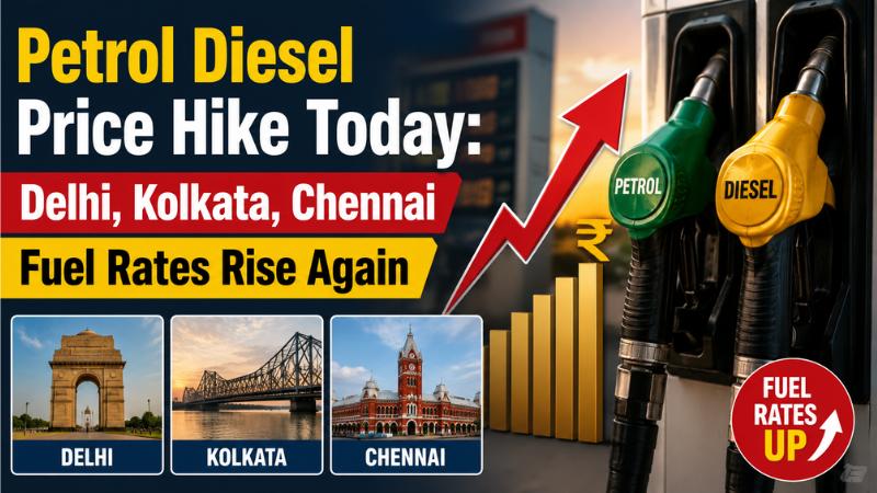 Petrol Diesel Price Hike Today Delhi, Kolkata, Chennai Fuel Rates Rise Again