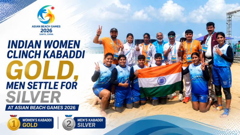 Indian Women Clinch Kabaddi Gold, Men Settle for Silver at Asian Beach Games 2026