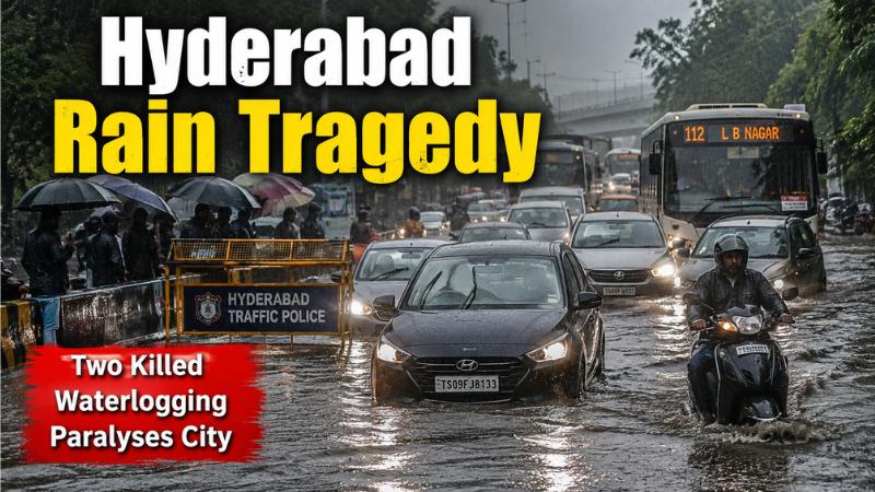 Hyderabad Rain Tragedy: Two Killed, City Roads Choked By Waterlogging